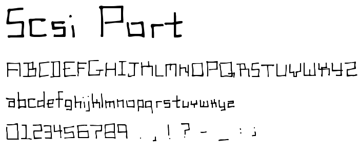 SCSI Port font